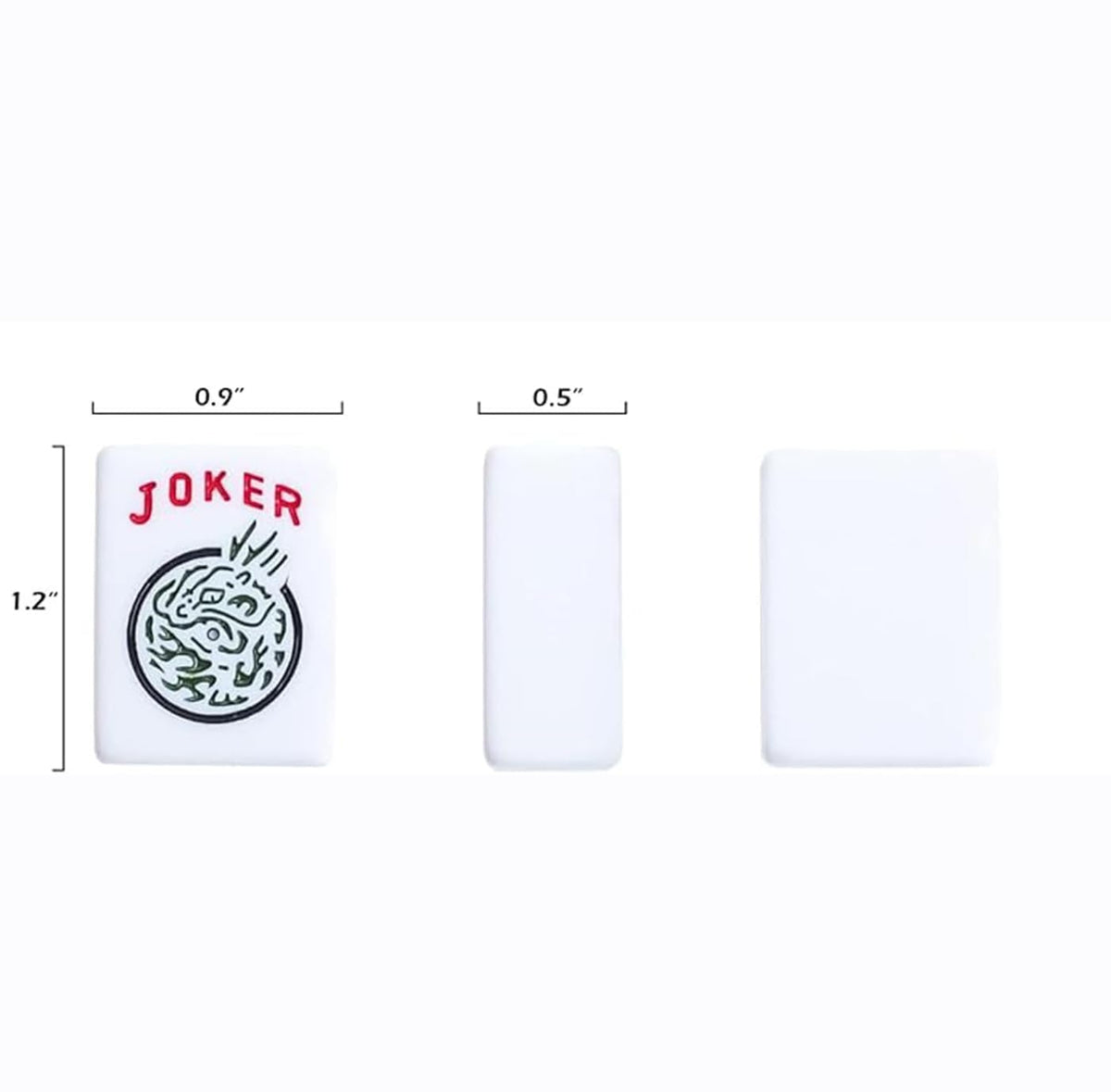 American Mahjong Game Set, 166 White Tiles, 4 Color Rack/Pushers, Blue Carrying Bag J569607