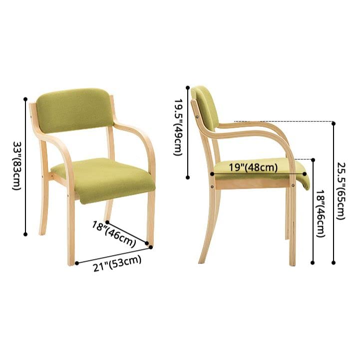 Black Set of 2 Wood Arm Chair W40065