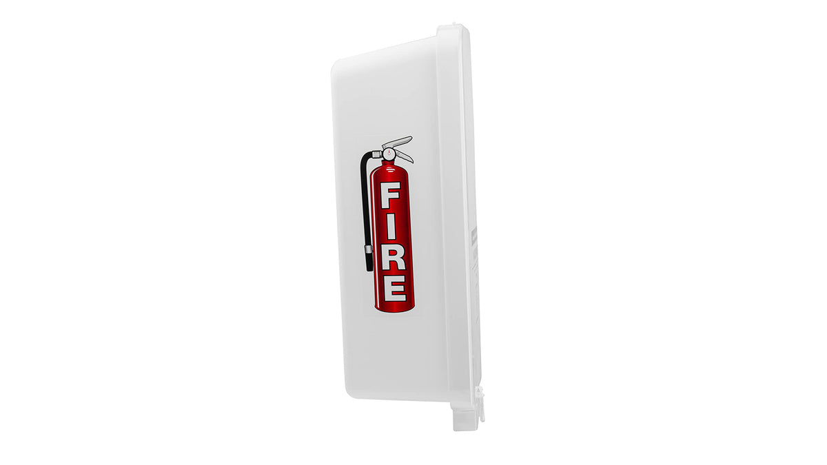 White Surface-Mounted Fire Extinguisher Cabinet 3 Pack F9696