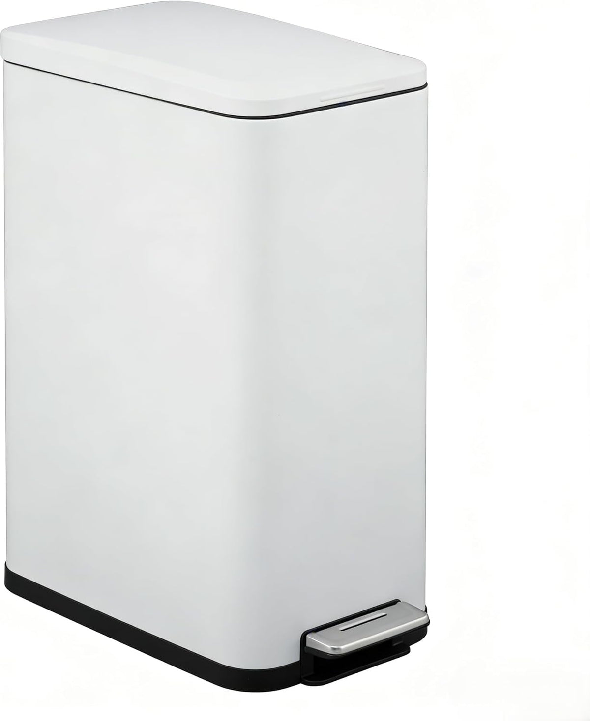 13 Gallon Stainless Steel Slim Trash Can with Soft-Close Lid Y52578