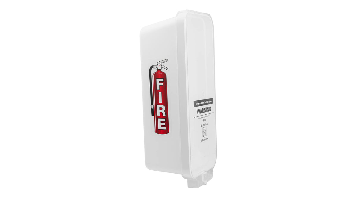 White Surface-Mounted Fire Extinguisher Cabinet 3 Pack F9696