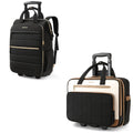 Rolling Puffer Laptop Bag Set with Wheels, 16 Inch Underseat Carry on Luggage P195