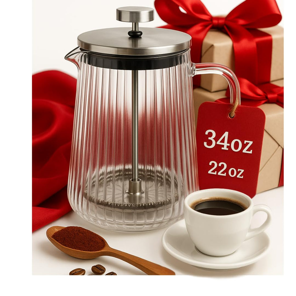 Glass French Press Coffee Maker 34oz J6107