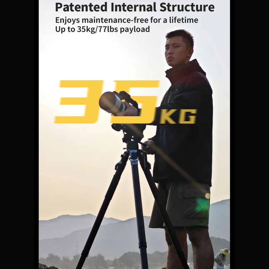 Carbon Fiber Tripod with 75mm Bowl Head and Fluid Head K33865
