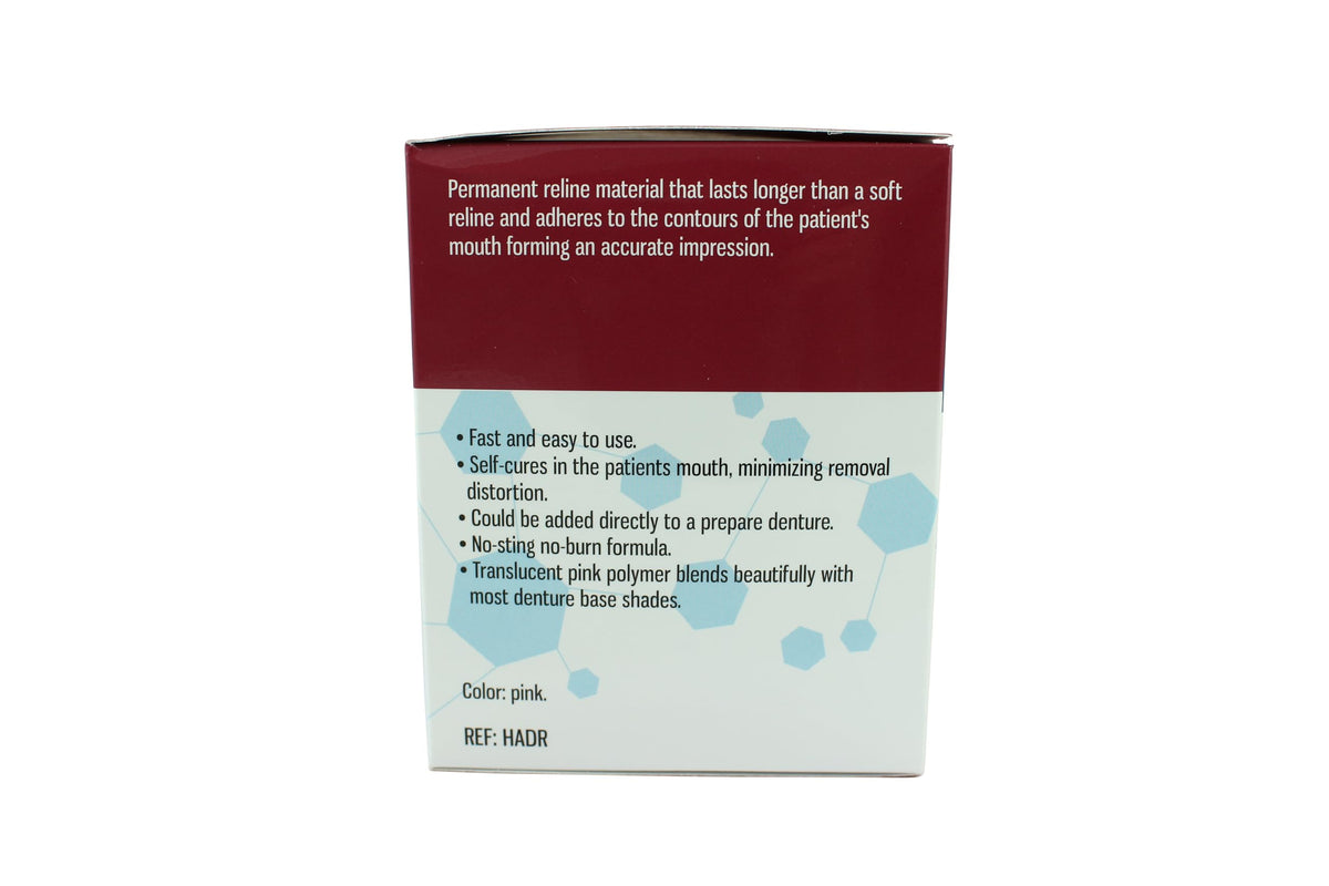 Hard Denture Reline Kit, Acrylic-Based, Self-Curing, Translucent Pink T2774
