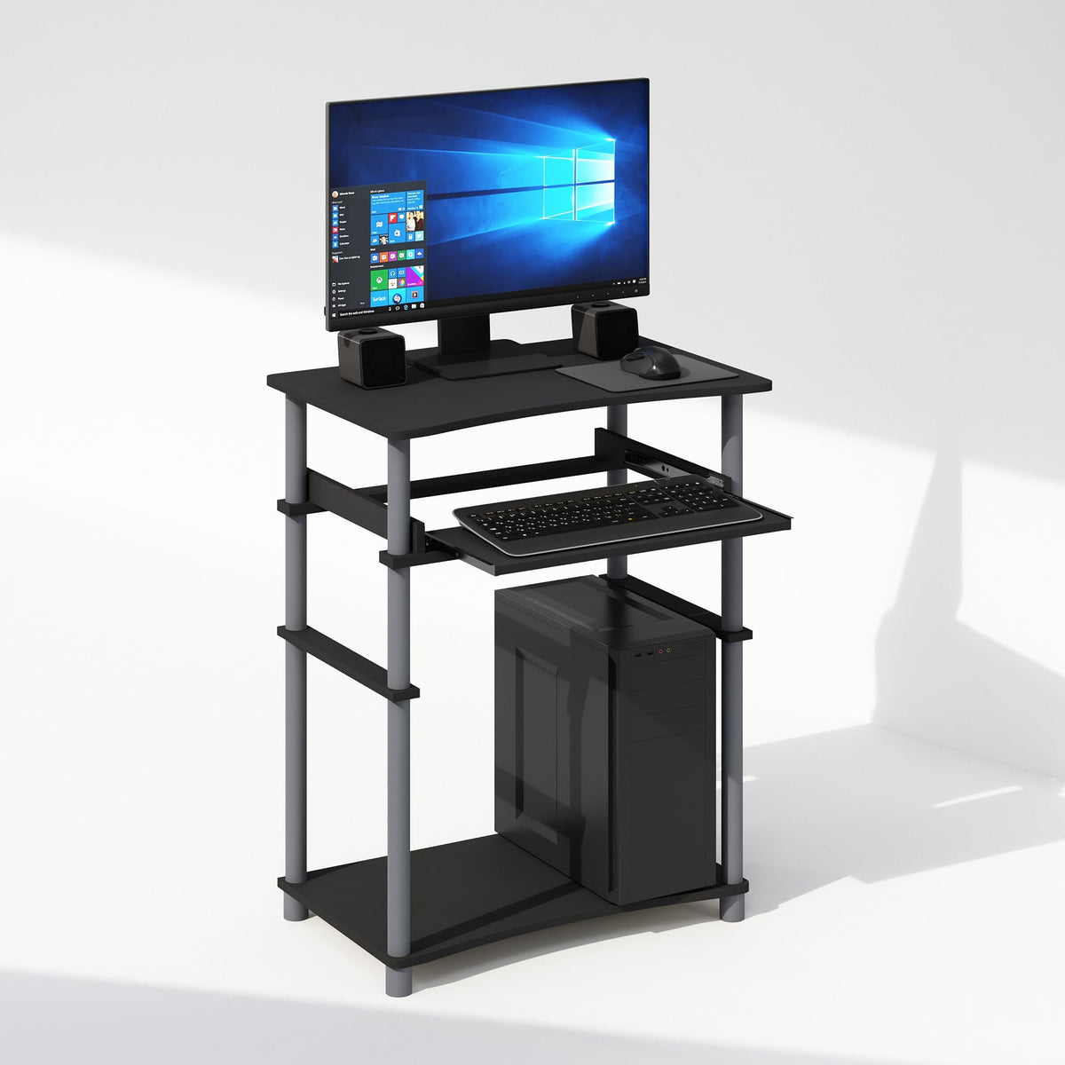 Black Desk with Keyboard Tray Q692469