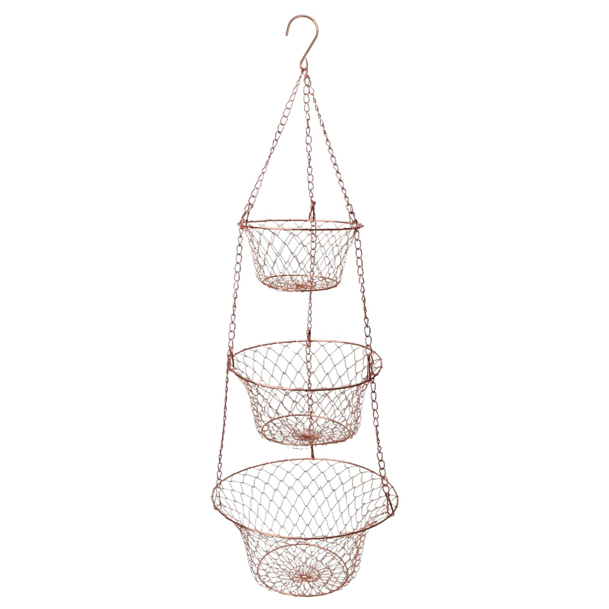 3 Tier Heavy Duty Wire Fruit and Vegetable Basket with Hooks Z678881