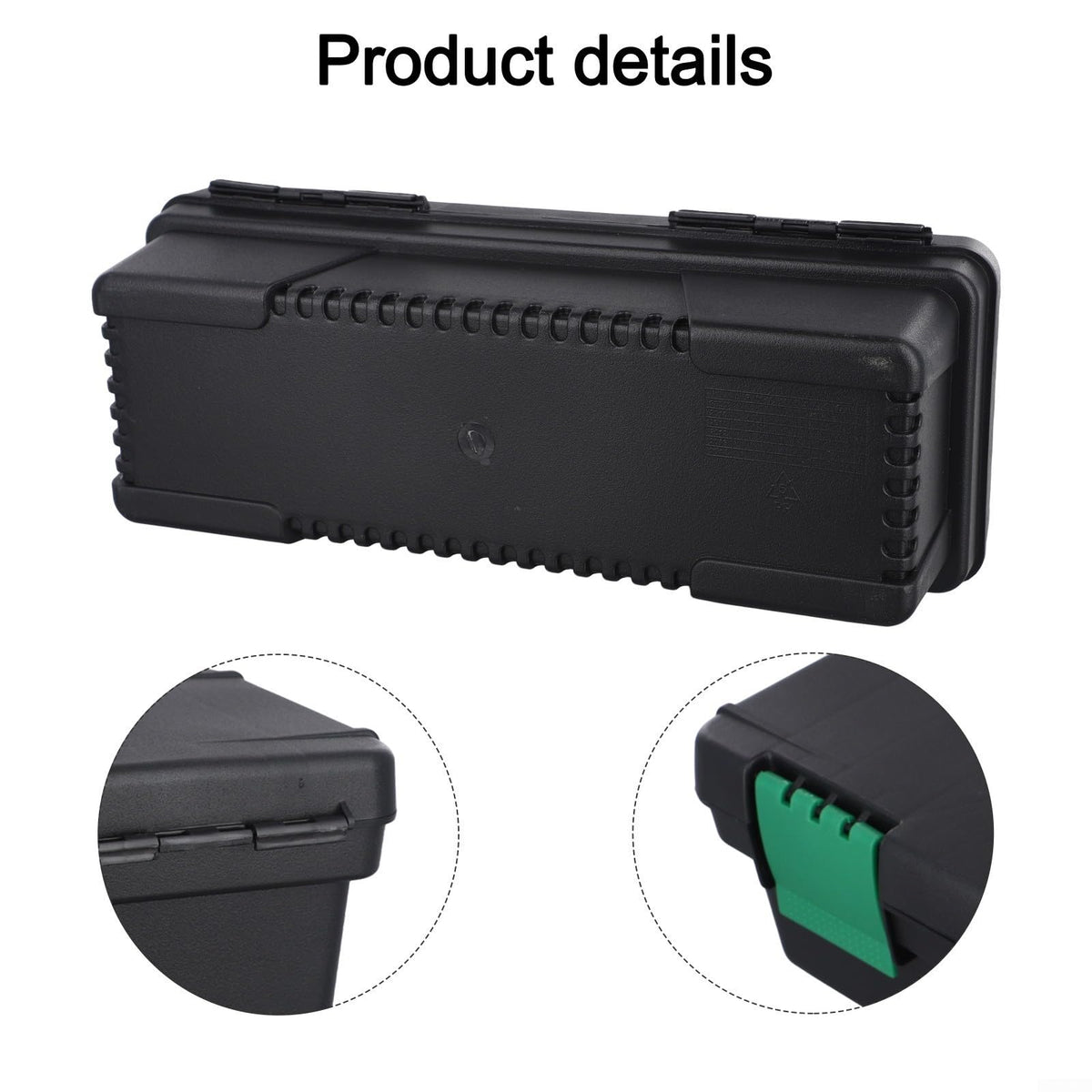10 Inch Black PP Storage Case with Secure Lock Buckle O9490