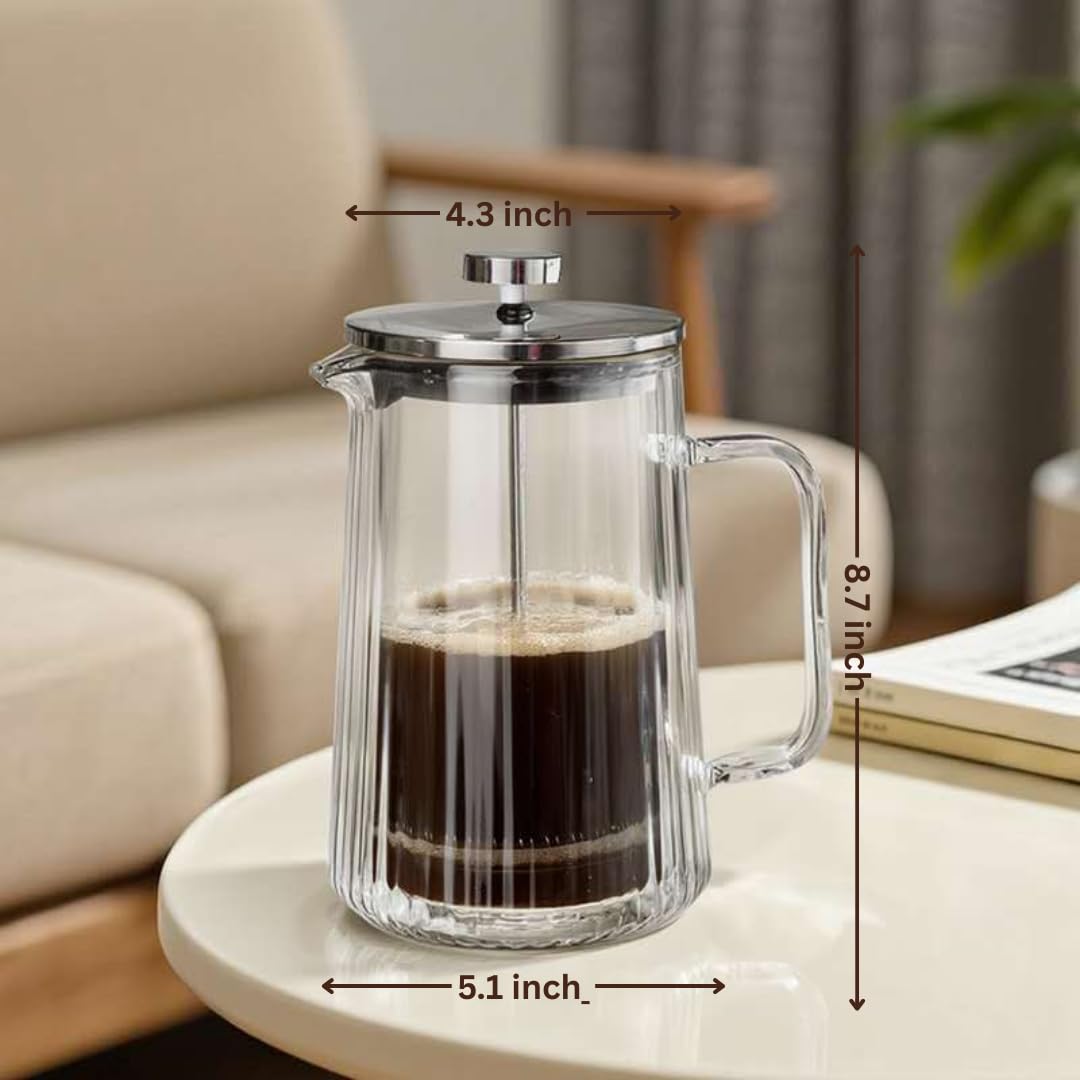 Glass French Press Coffee Maker 34oz J6107