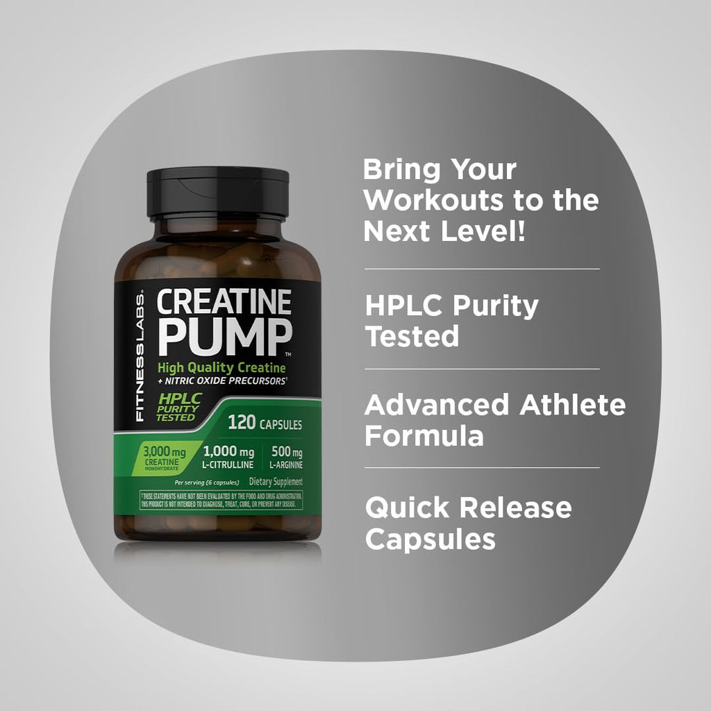 Creatine Monohydrate Capsules 3000mg 120 Count K3142