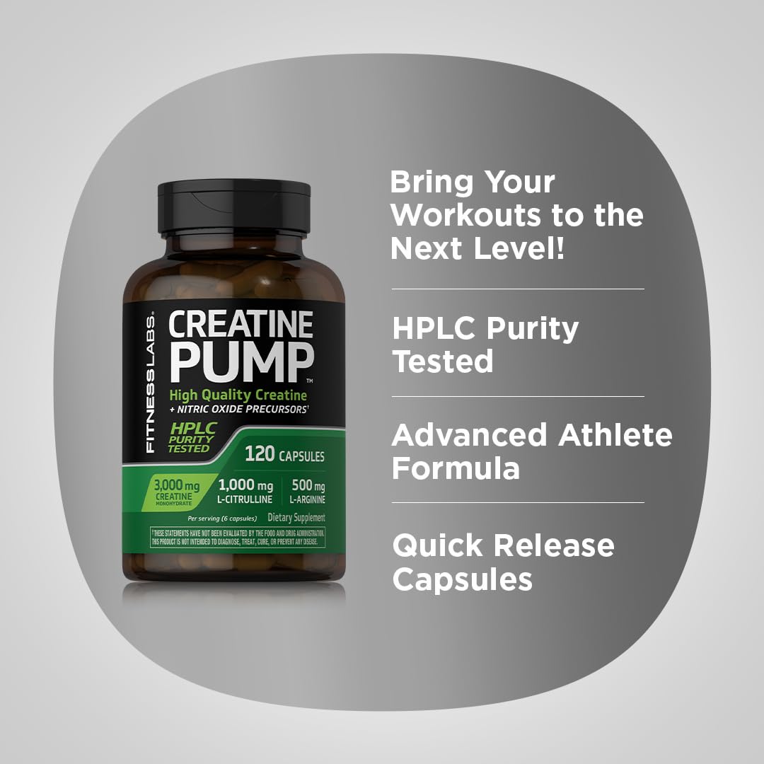 Creatine Monohydrate Capsules 3000mg 120 Count K3142