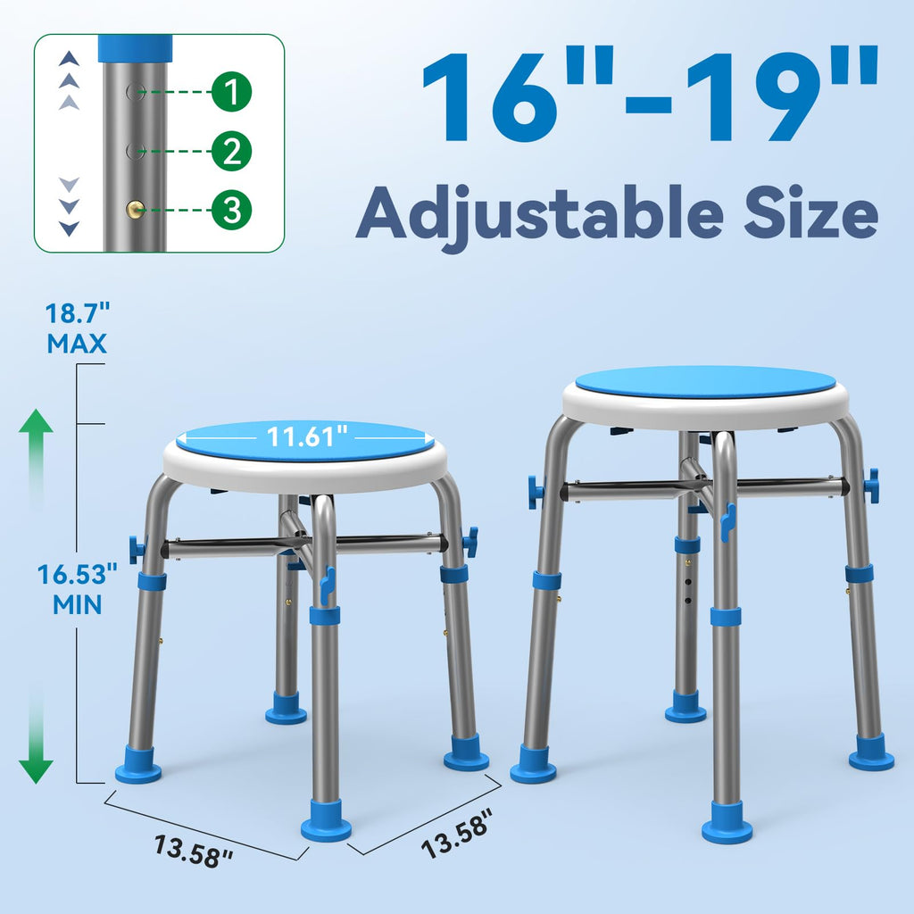 Swivel Shower Chair with Reinforced Crossing Bar O345