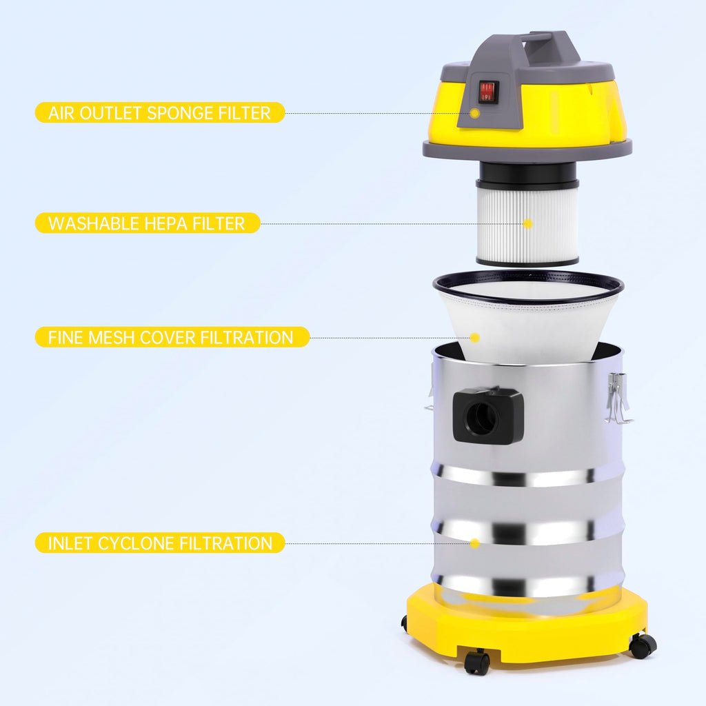 10 Gallon 8 Peak Hp Wet/Dry Shop Vacuum with Attachments L5878