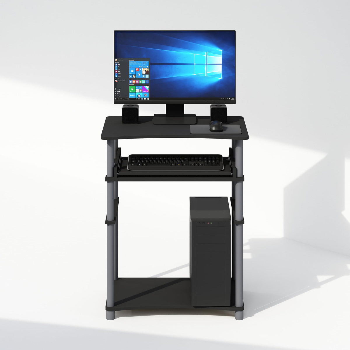Black Desk with Keyboard Tray Q692469