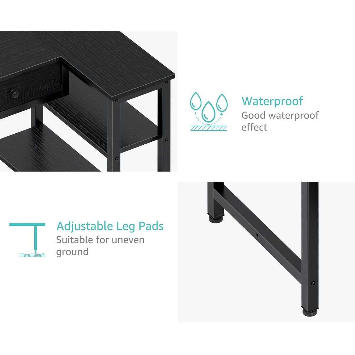 Black Corner Desk R545