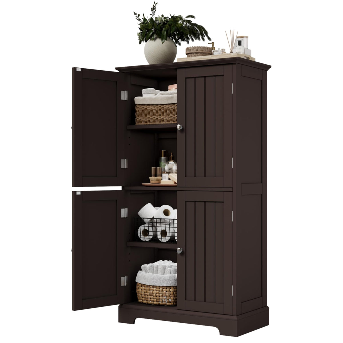 Bathroom Floor Cabinet with Adjustable Shelves C2419