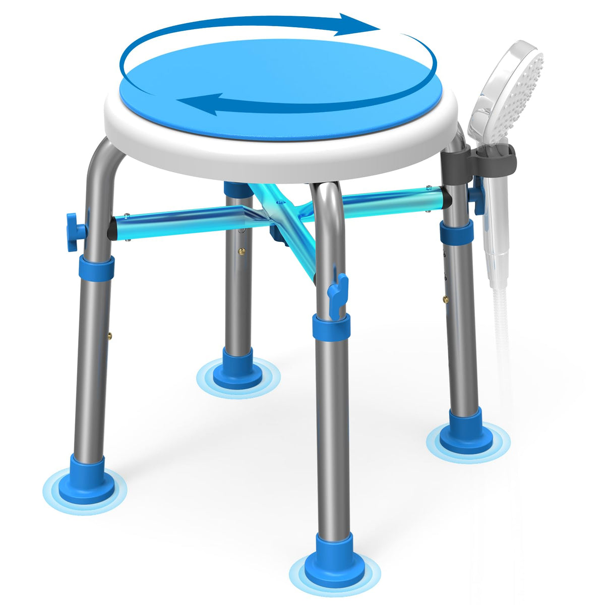 Swivel Shower Chair with Reinforced Crossing Bar O345