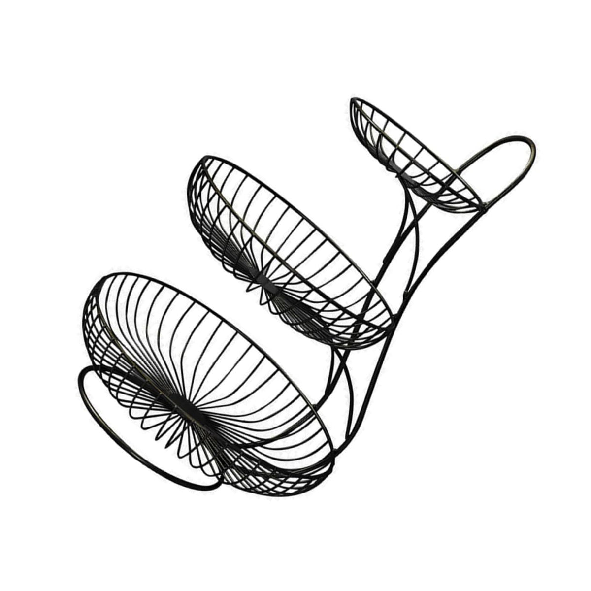 Black 3-Tier Iron Fruit Basket L1626