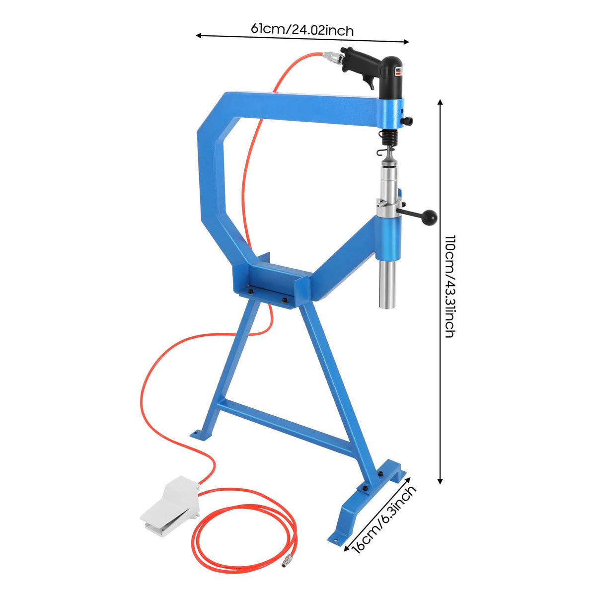 4" Pneumatic Planishing Hammer with Stand Pedal K66254