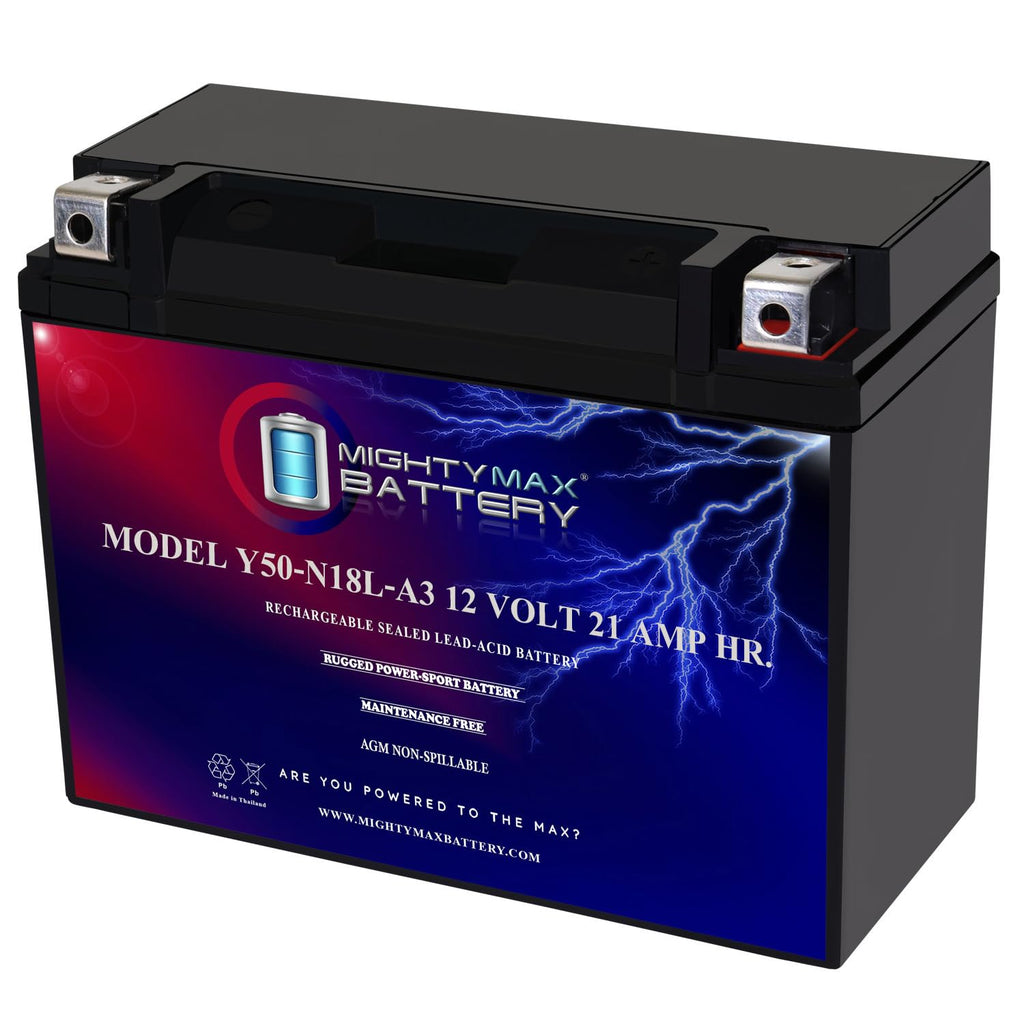 12 Volt 21 AH 350 CCA Rechargeable Maintenance Free SLA AGM Motorcycle Battery H172020