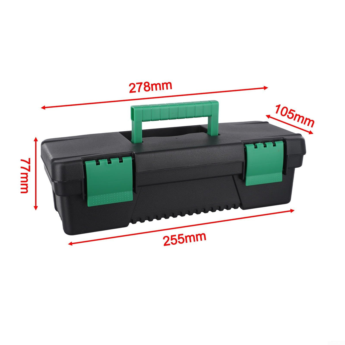 10 Inch Black PP Storage Case with Secure Lock Buckle O9490