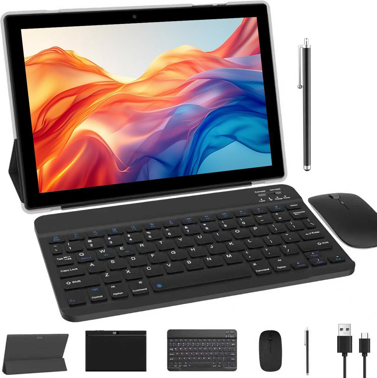 10 inch Tablet with Keyboard 2 in 1 Android 15 8GB+32GB 6000mAh P536762