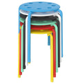 6 Piece Stacking Stools 17.7 Inch Colorful A99094