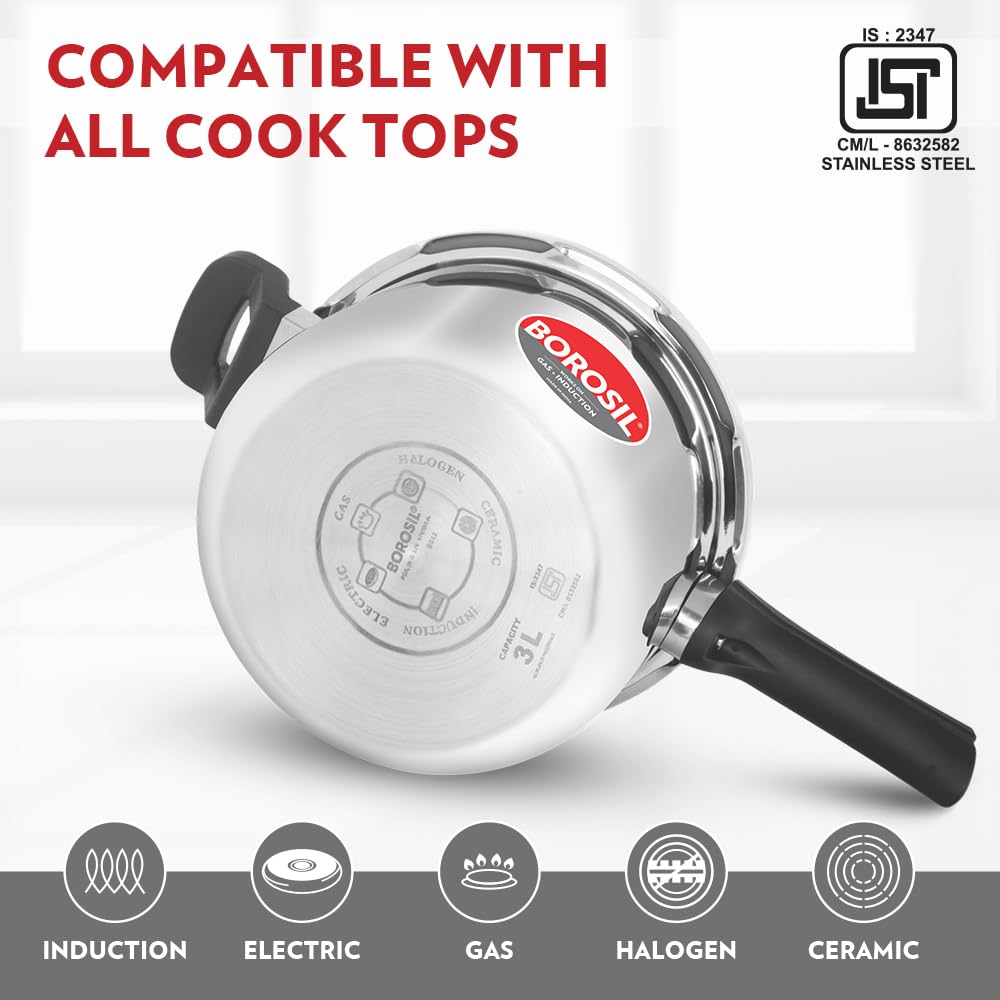 3 L Stainless Steel Pressure Cooker C9039