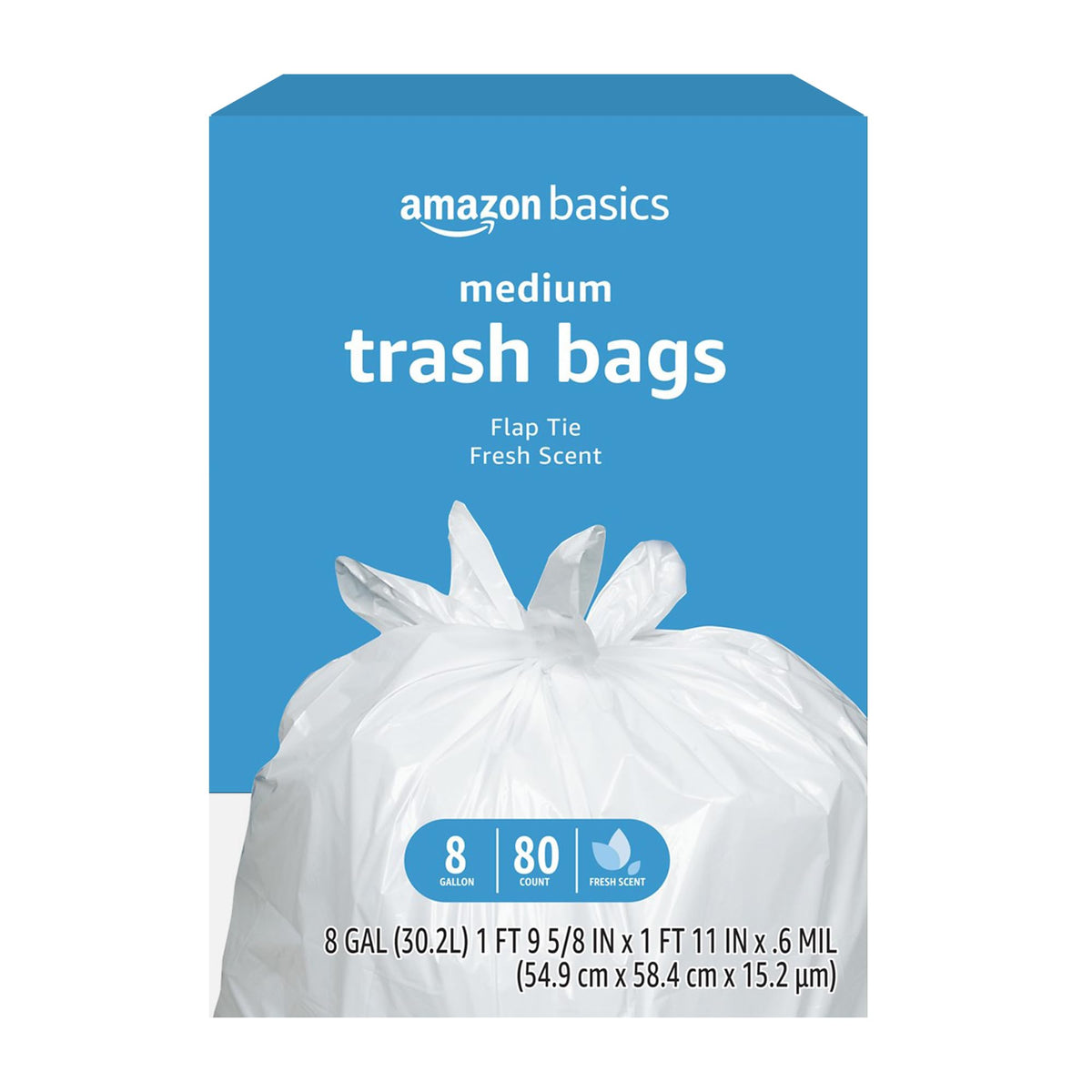 8 Gallon Fresh Scent Trash Bags 80 Count O9268