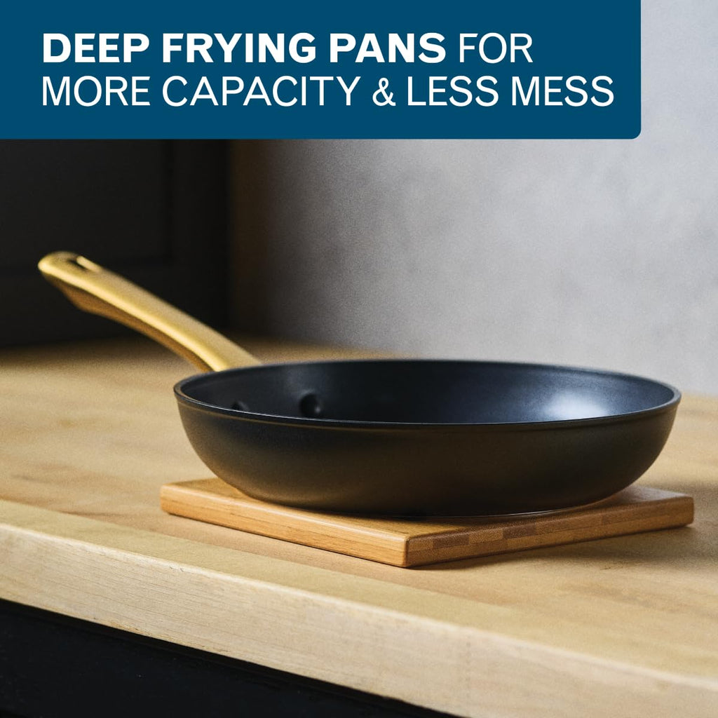12 Piece Black Ceramic Nonstick Cookware Set S10033