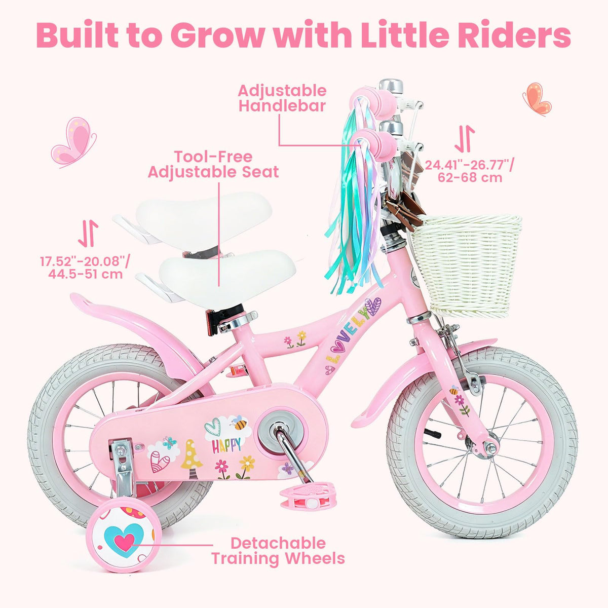 12 14 16 18 Inch Kids Bike with Training Wheels S3897