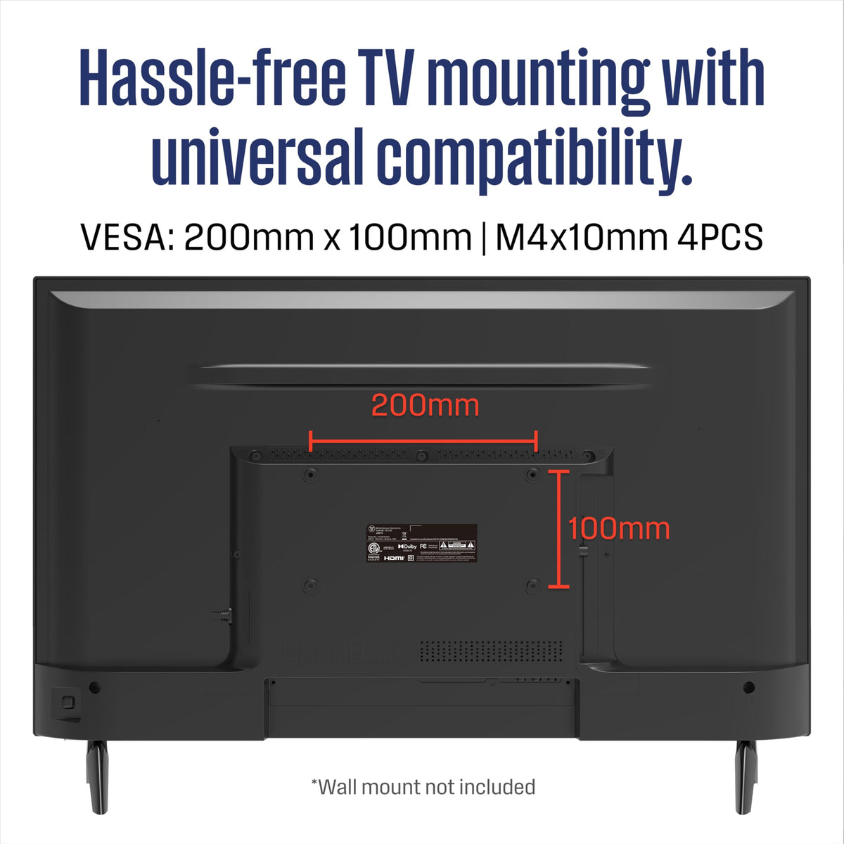 32-inch HD Smart Flat Screen TV with Voice Remote W4466