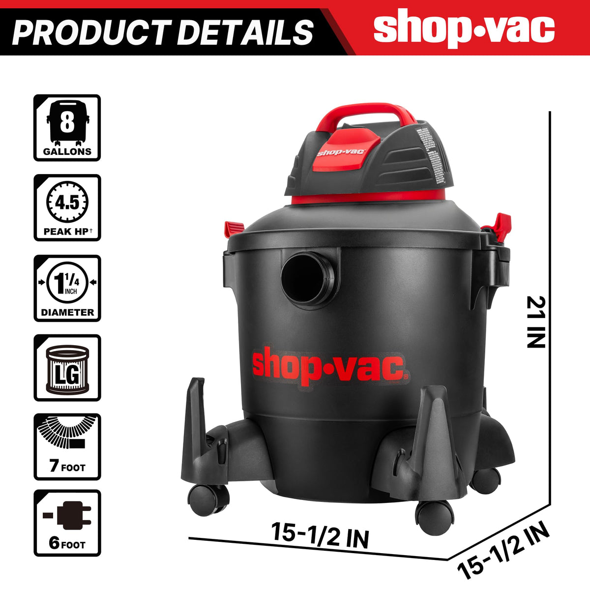 8 Gallon Wet/Dry Vacuum with Blower W5835