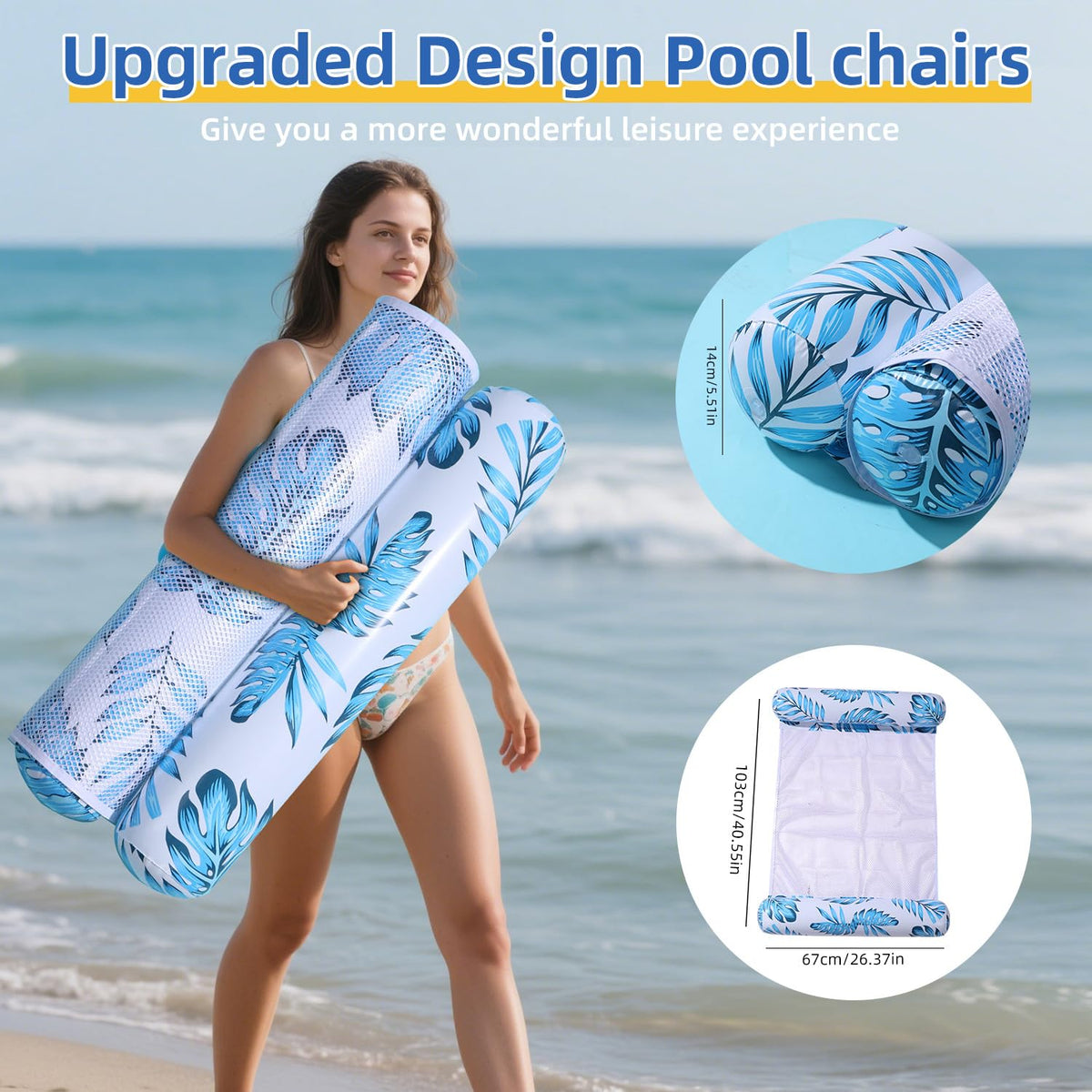 3/5/8 Pack 4-in-1 XL Pool Hammock Float P19223