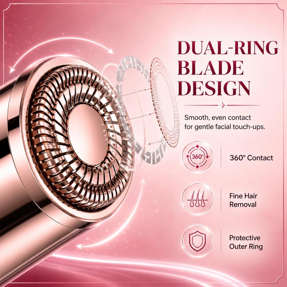 USB Rechargeable Facial Hair Remover with LED Light L299270
