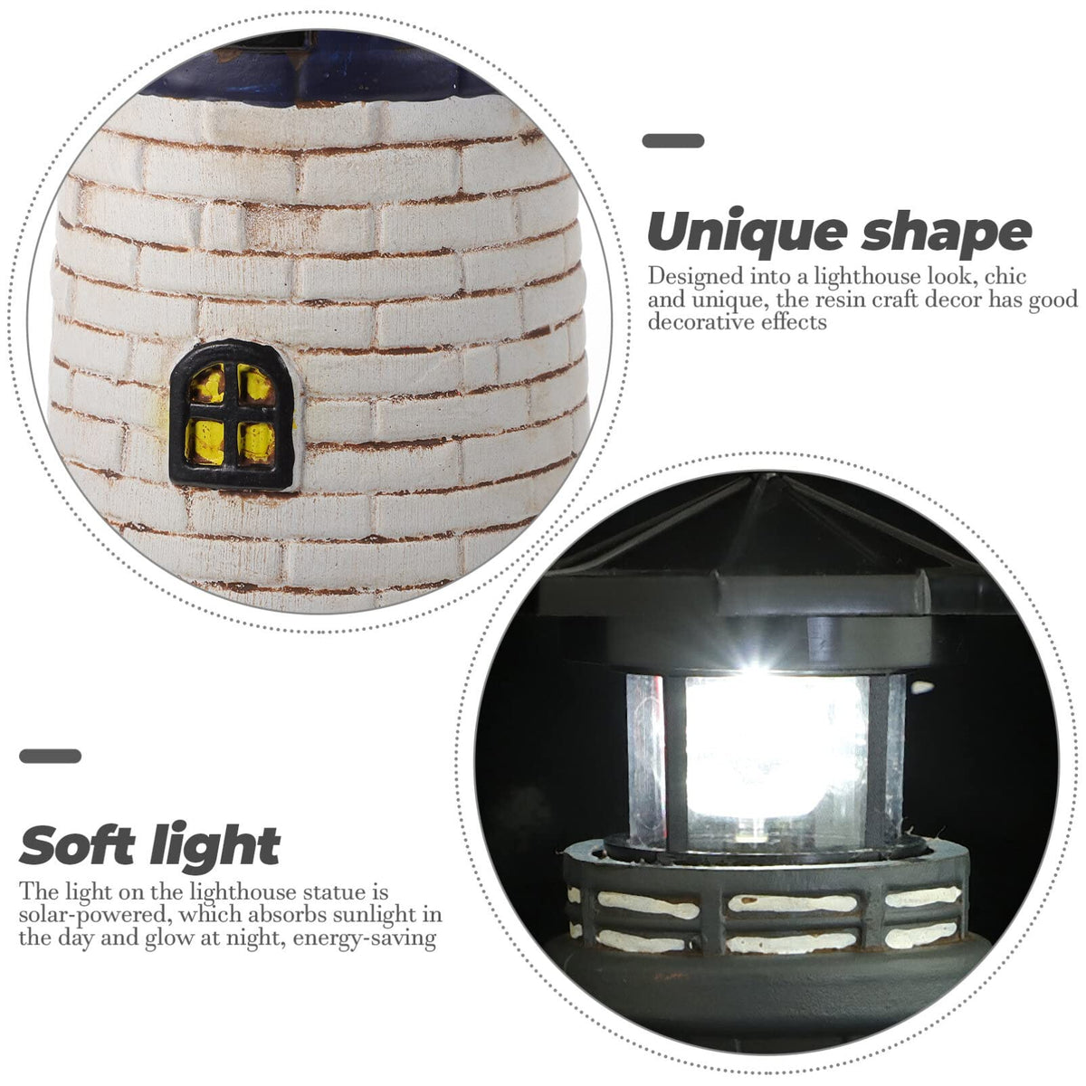 Solar Powered Lighthouse Garden Light F87163