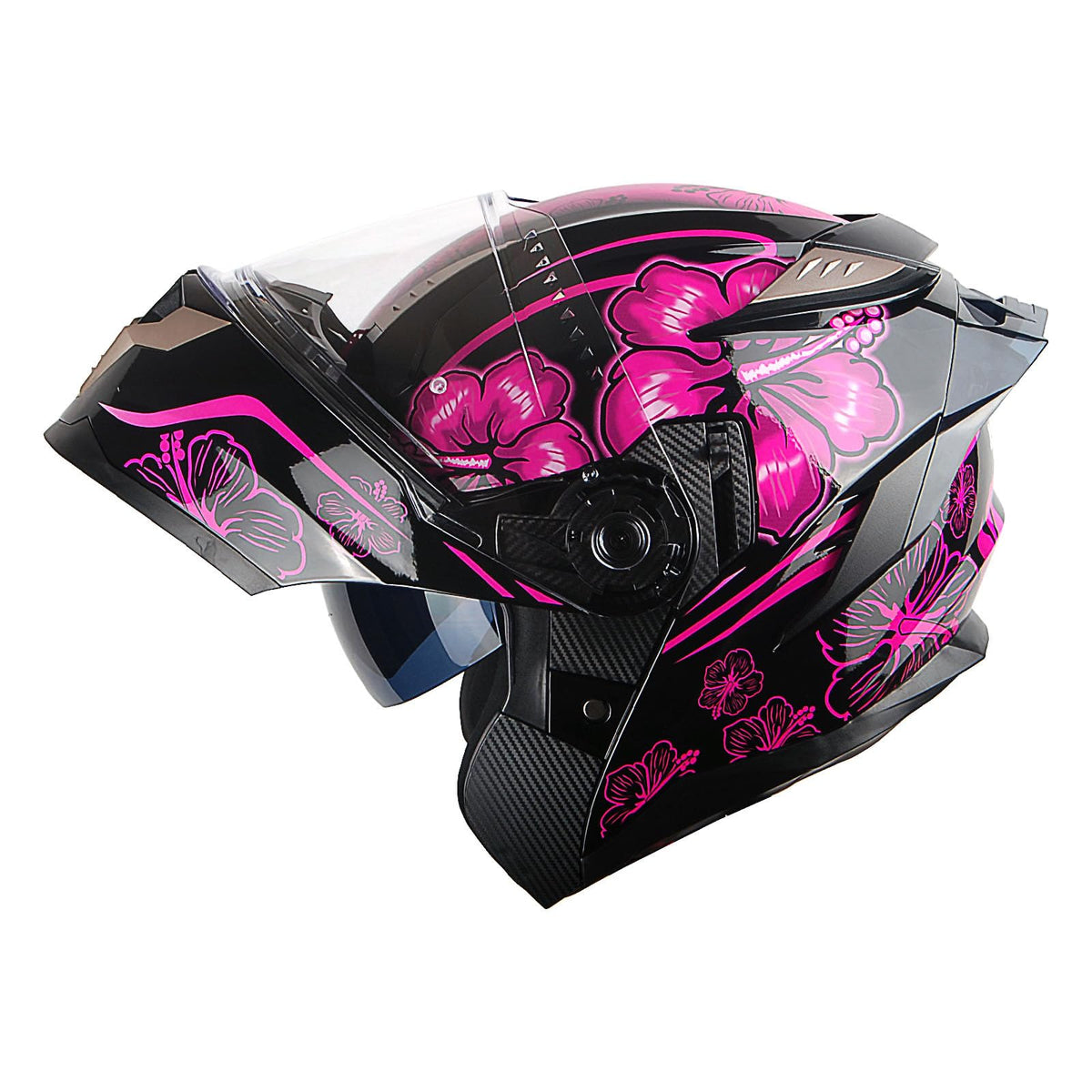 Motorcycle Modular Full Face Helmet DOT Adults Flip up Dual Visor T38189