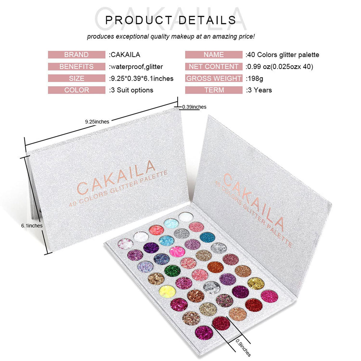 40 Colors Glitter Eyeshadow Palette G775
