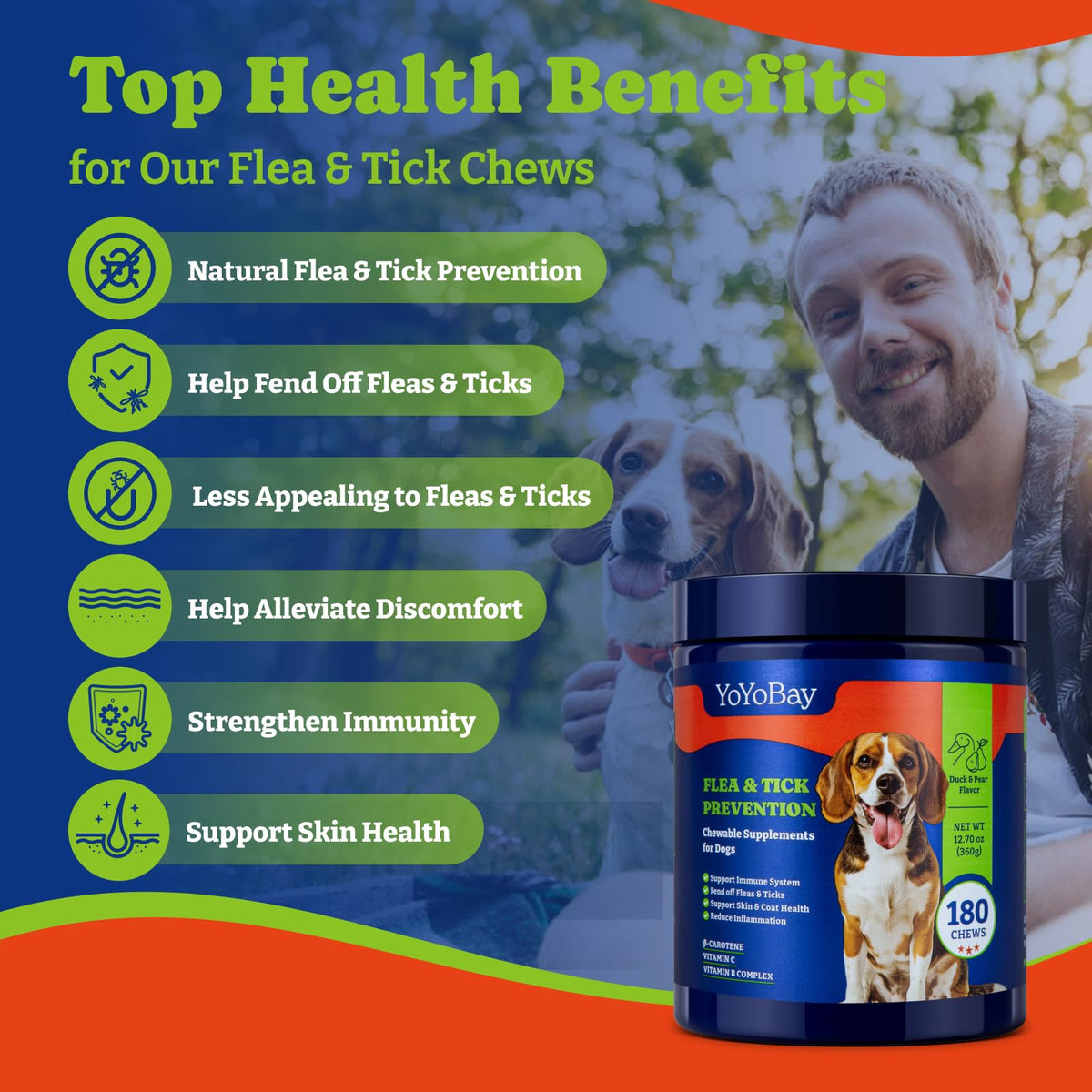 Dog Flea & Tick Prevention Chewables B4982