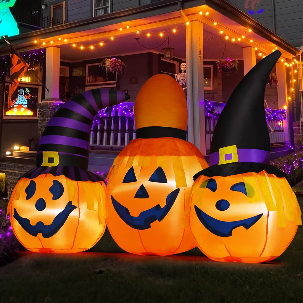 6 FT Halloween Inflatables Outdoor Pumpkin Combo with LED Lights F55712