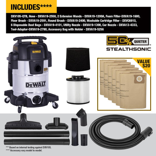 10 Gal Wet and Dry Stainless Steel Shop Vacuum V675