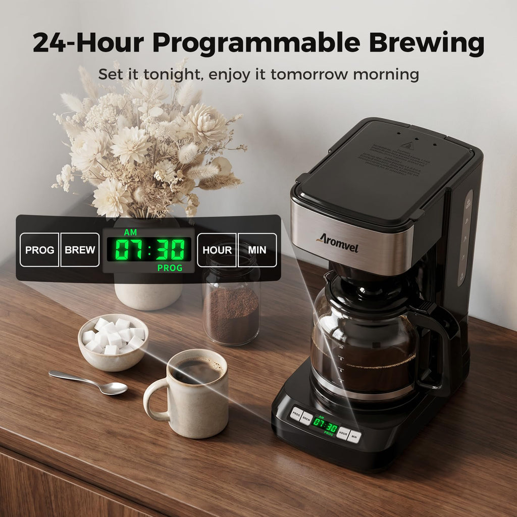 12-Cup Programmable Drip Coffee Maker with Glass Carafe K6346