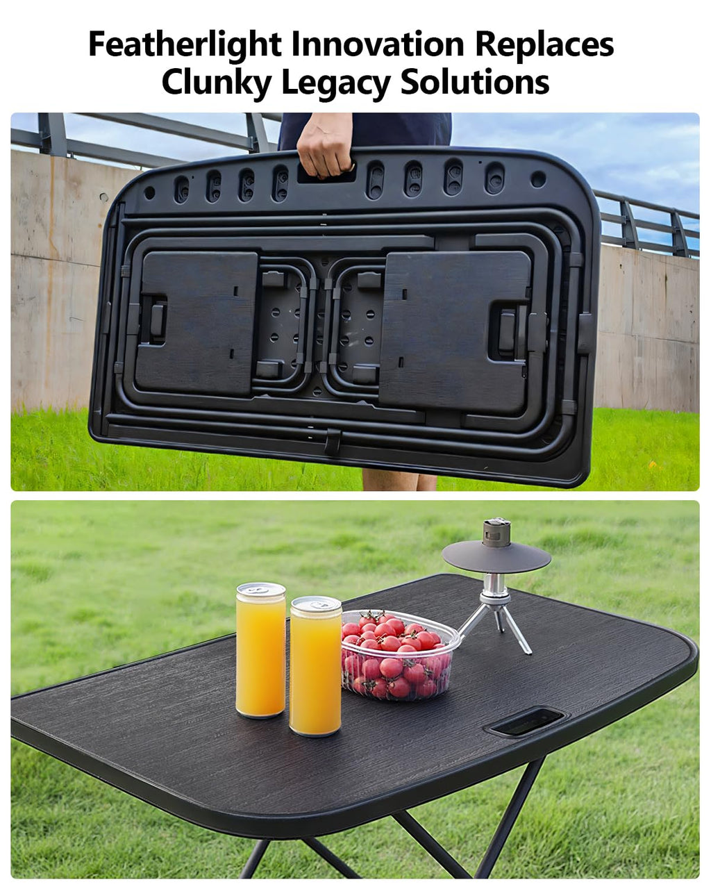 Portable Folding Camping Table with 2 Pack Chair A738596
