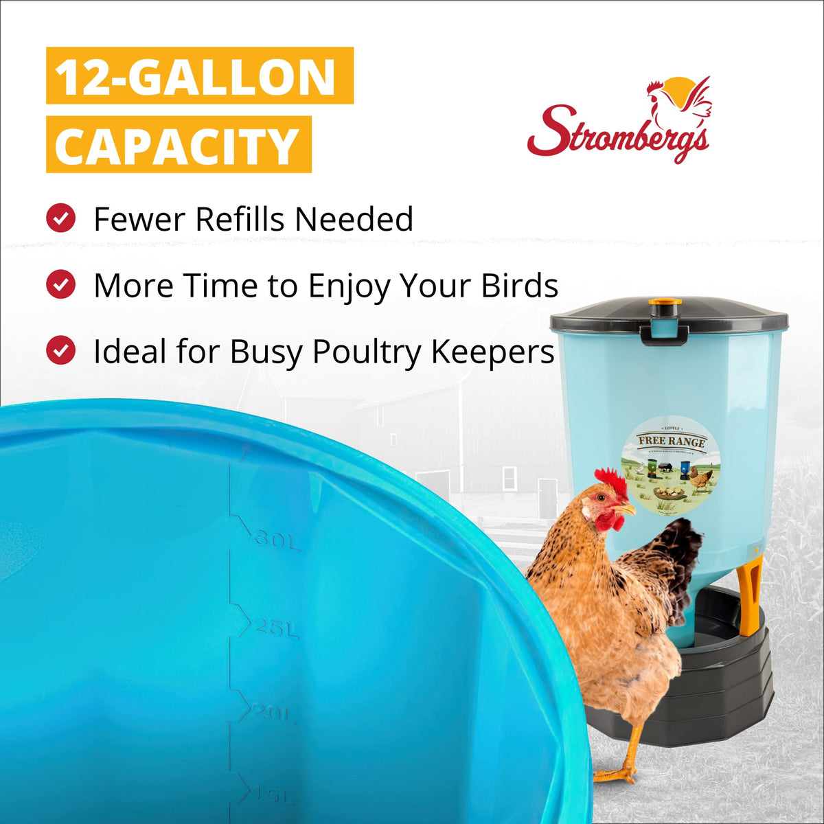 12 Gallon Poultry Waterer U576