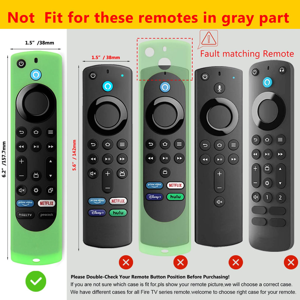 Silicone Remote Case 2pcs Nightglow Green and Blue W117