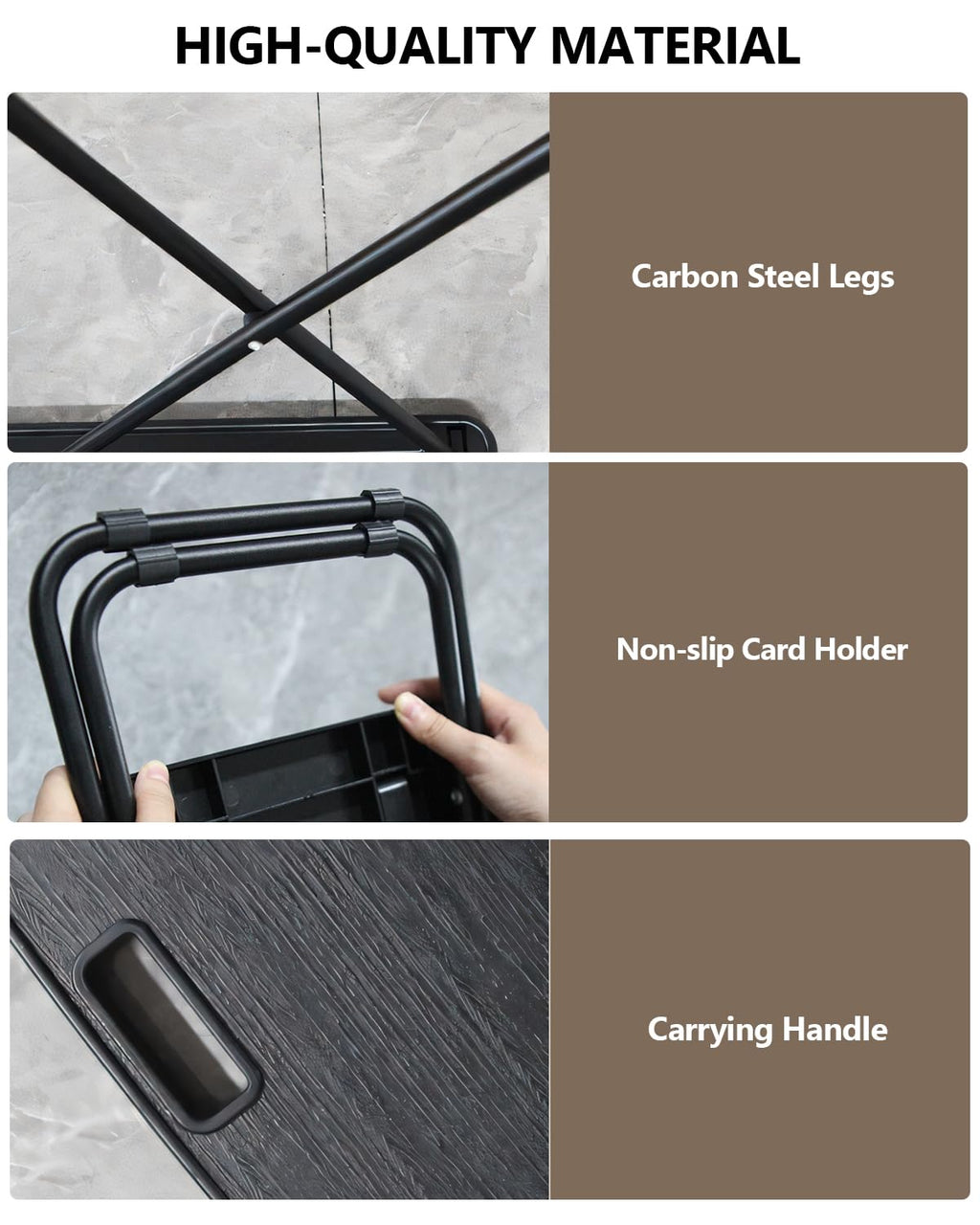 Portable Folding Camping Table with 2 Pack Chair A738596