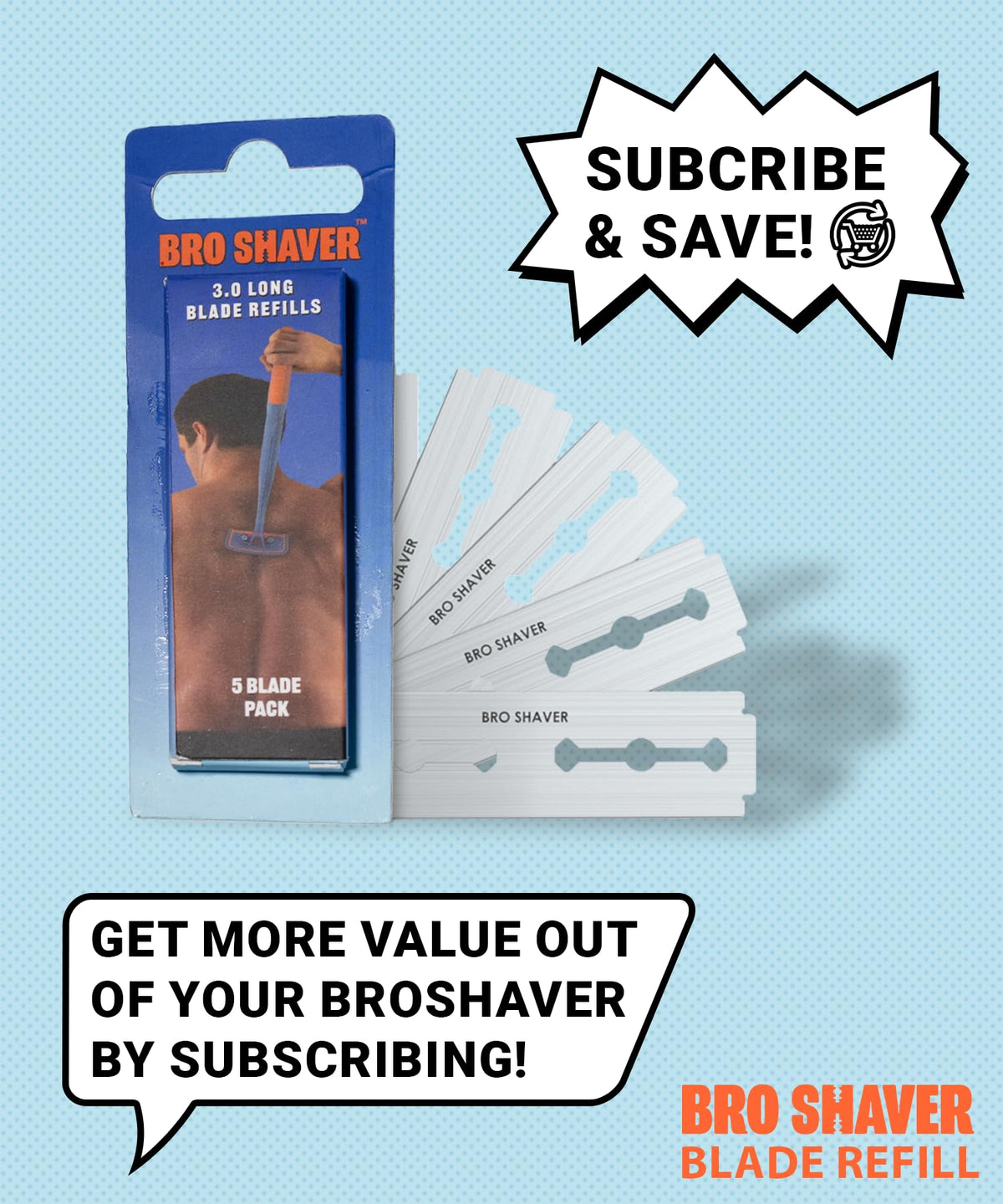 Double-Edge Back Hair Shaver Razor Blades S598237