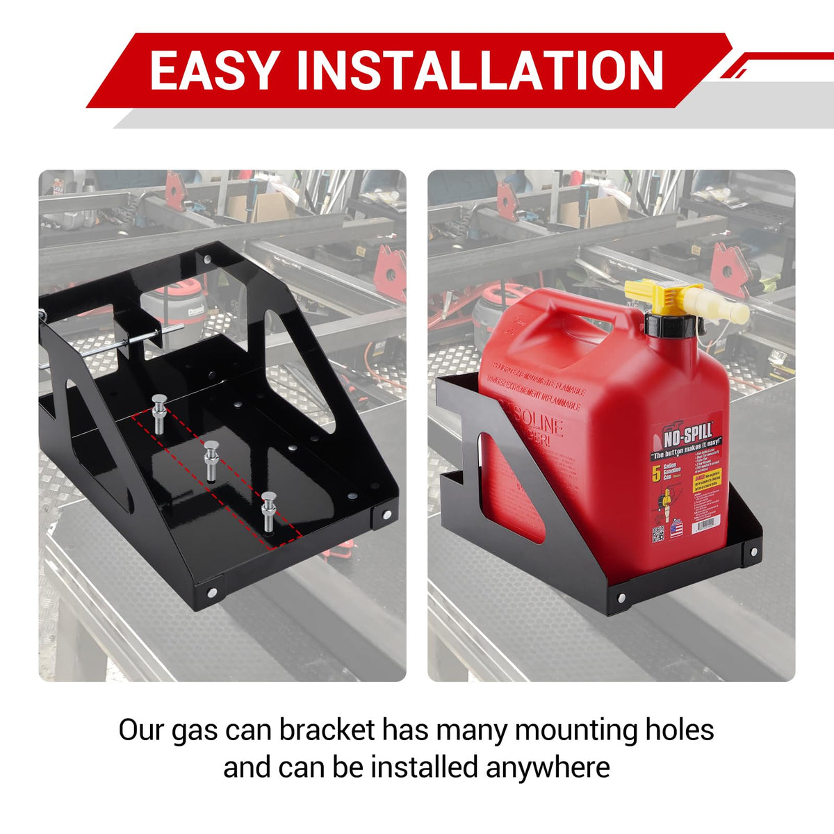 5 Gallon Trailer Gas Can Holder Rack I461945