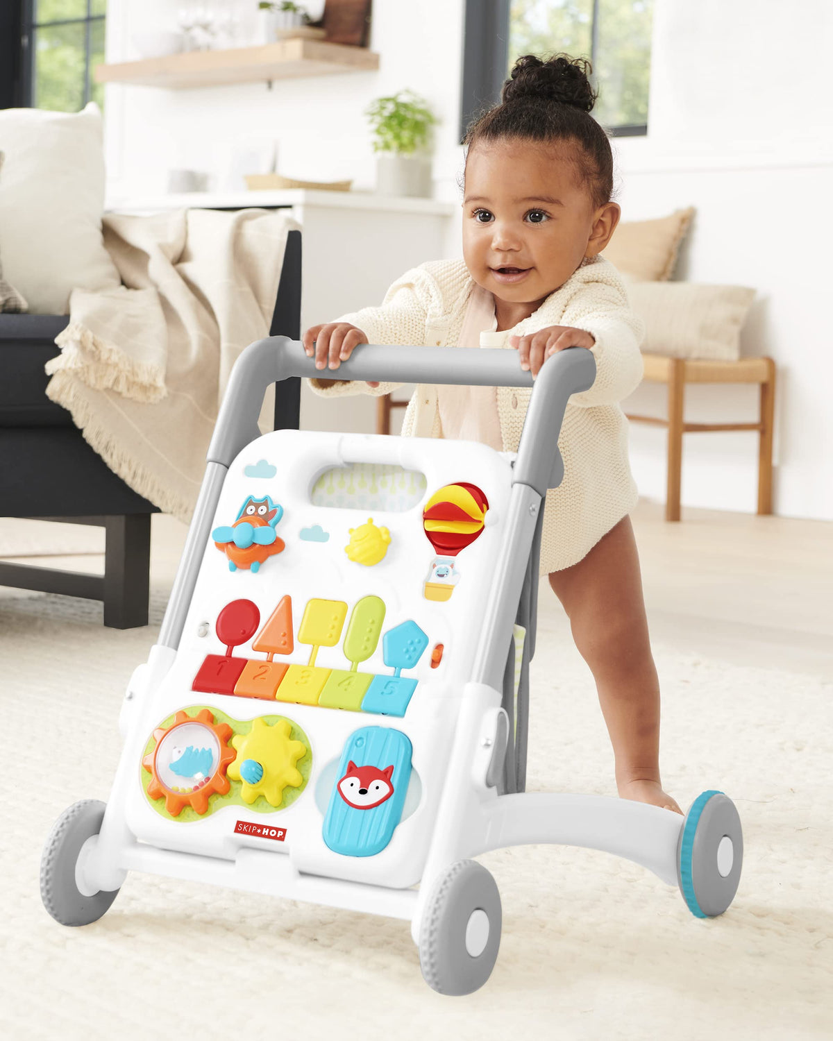 4-in-1 Sit to Stand Baby Walker with 40+ Activities E486