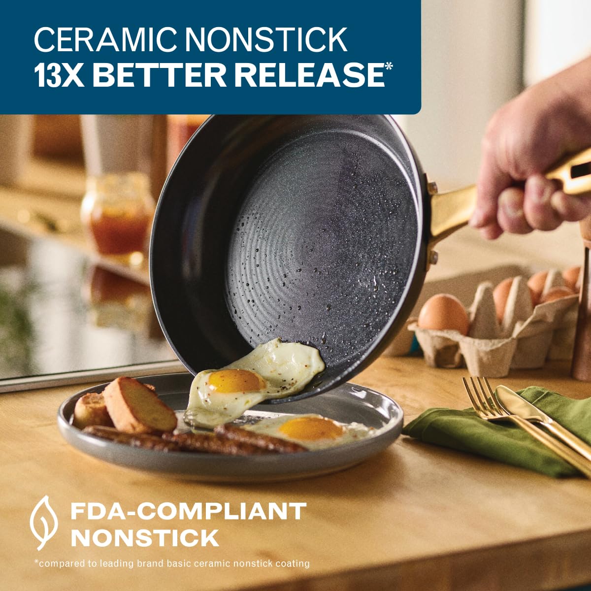 12 Piece Black Ceramic Nonstick Cookware Set S10033
